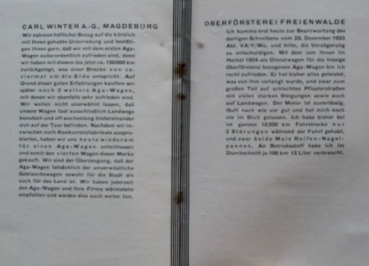 AGA Automobile "Einige Gutachten" Modellprogramm 1927 (S0278)